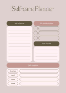 Self-Care Planner