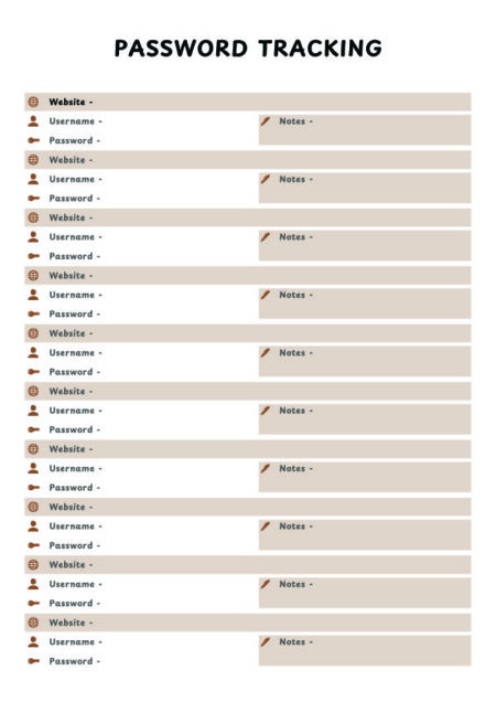 Password Tracking